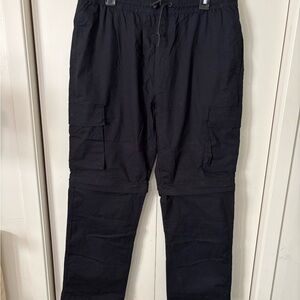 Men's Aeropostale Black Cargo Convertible Pants